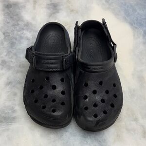 CROCS Black slip on shoes size 5 youth